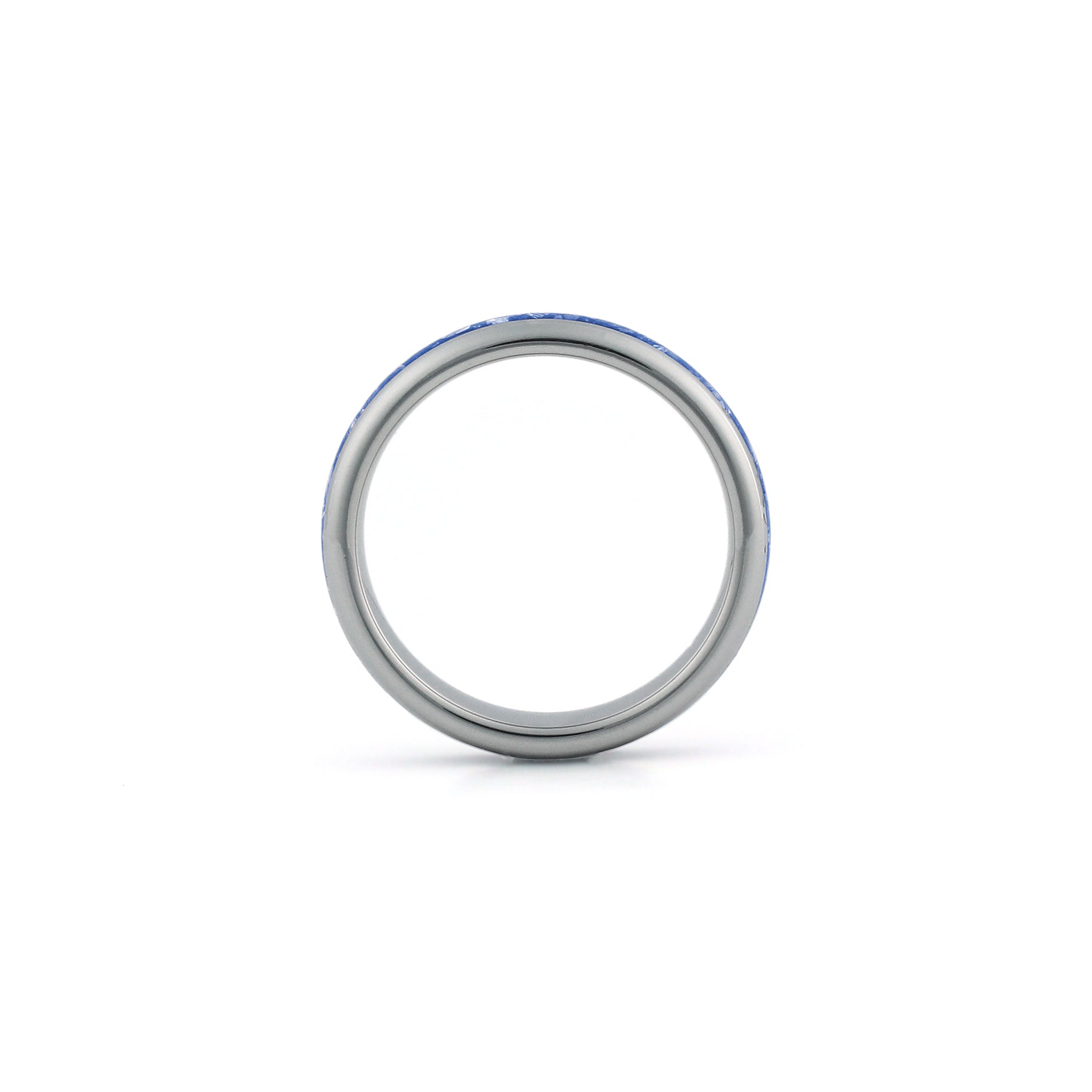 blue sapphire inlay ring 4mm