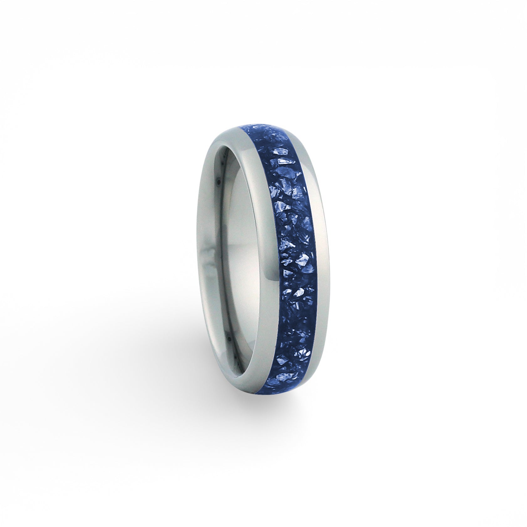 blue inlay tungsten ring 6mm