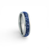 blue inlay tungsten ring 6mm