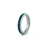 silver turquoise ring 4mm slim turquoise wedding band