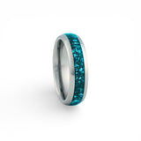unisex turquoise wedding ring silver