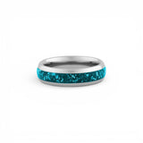 turquoise ring mens womens silver band