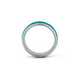 mens turquoise wedding ring silver