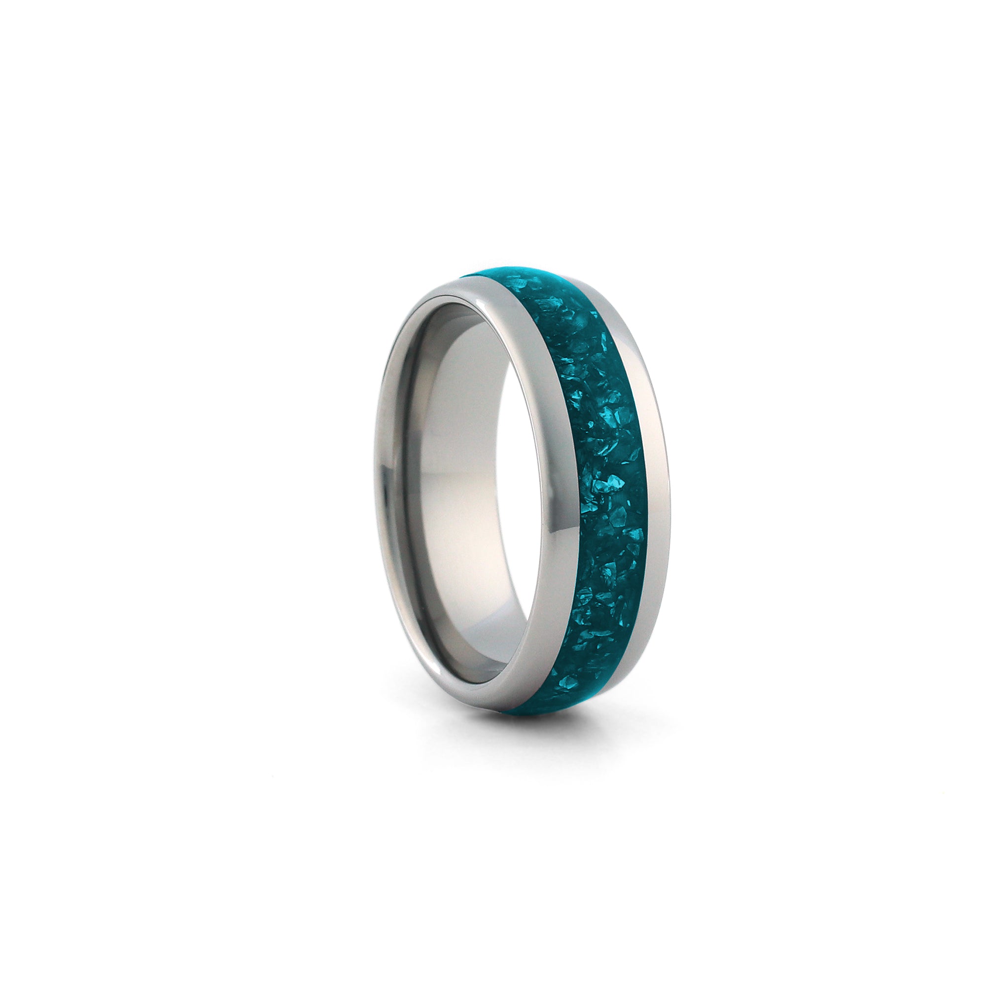 mens turquoise wedding ring silver