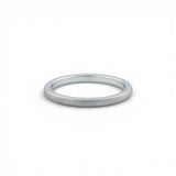 minimalist silver tungsten ladies wedding band