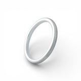 slim silver tungsten ring for women