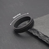 mens fidget ring stainless steel black