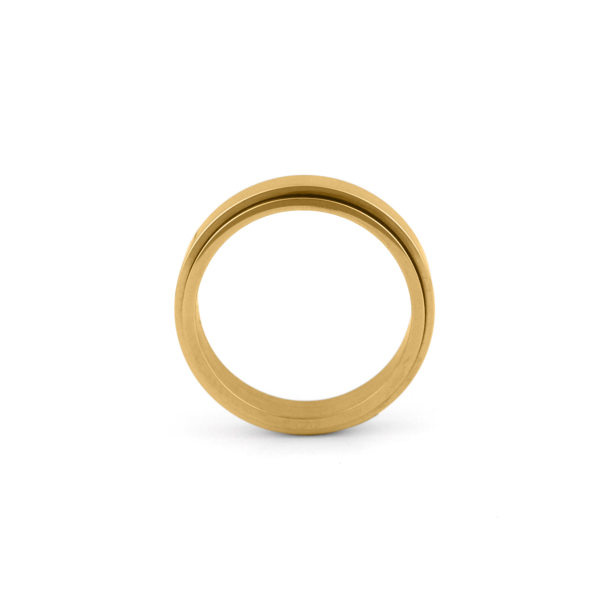 gold anxiety ring with spinning band