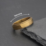mens fidget ring gold finish