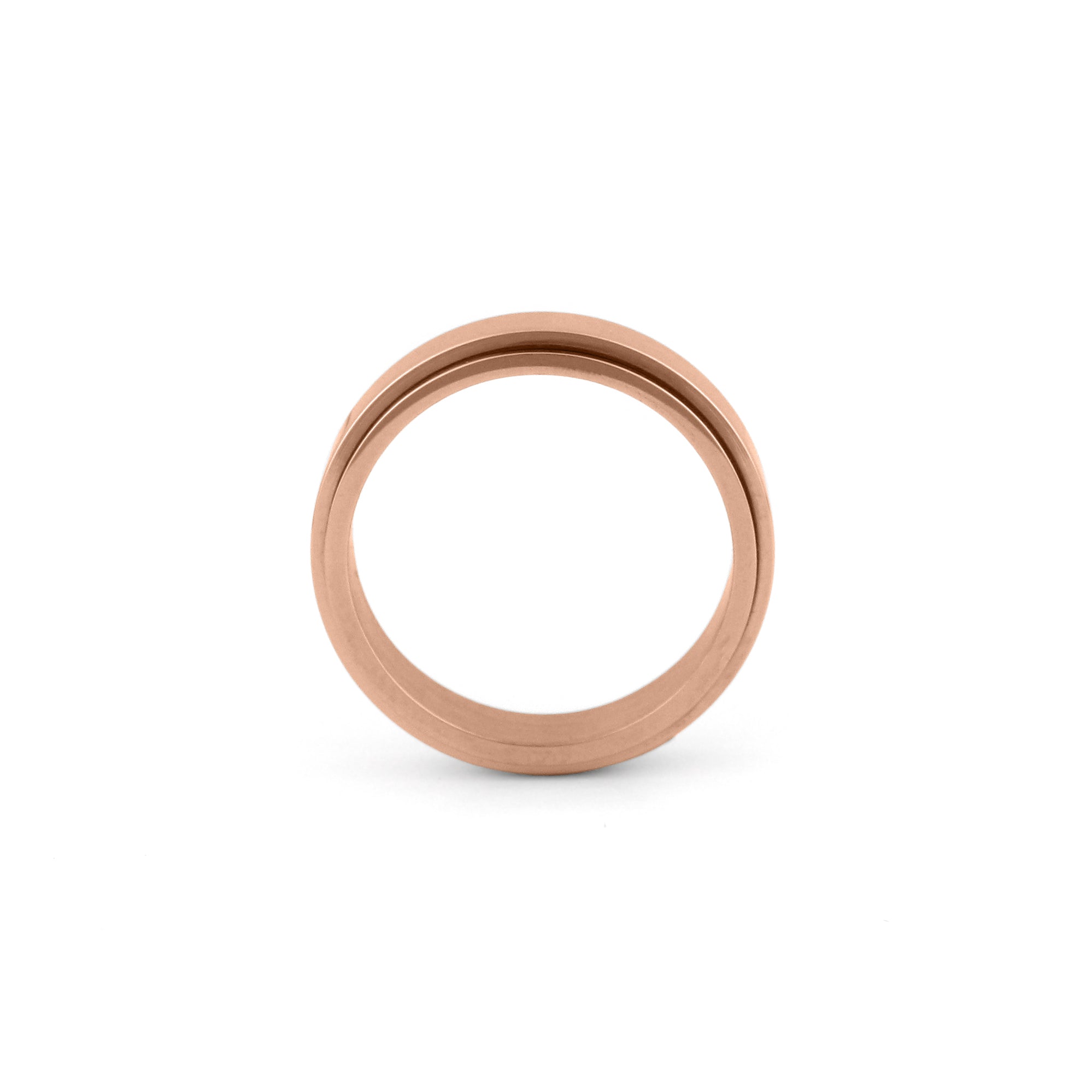 rose gold anxiety ring spinning band