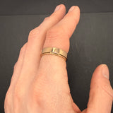 rose gold stainless steel fidget ring for men