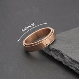 mens fidget ring rose gold finish