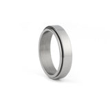 mens fidget ring polished silver