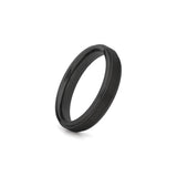 black titanium wedding band stepped edge 4mm