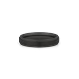 black titanium wedding band stepped edge 4mm