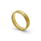 reverse view of a titanium wedding ring for him