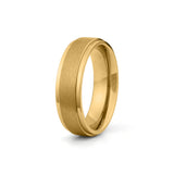 6mm gold titanium wedding ring