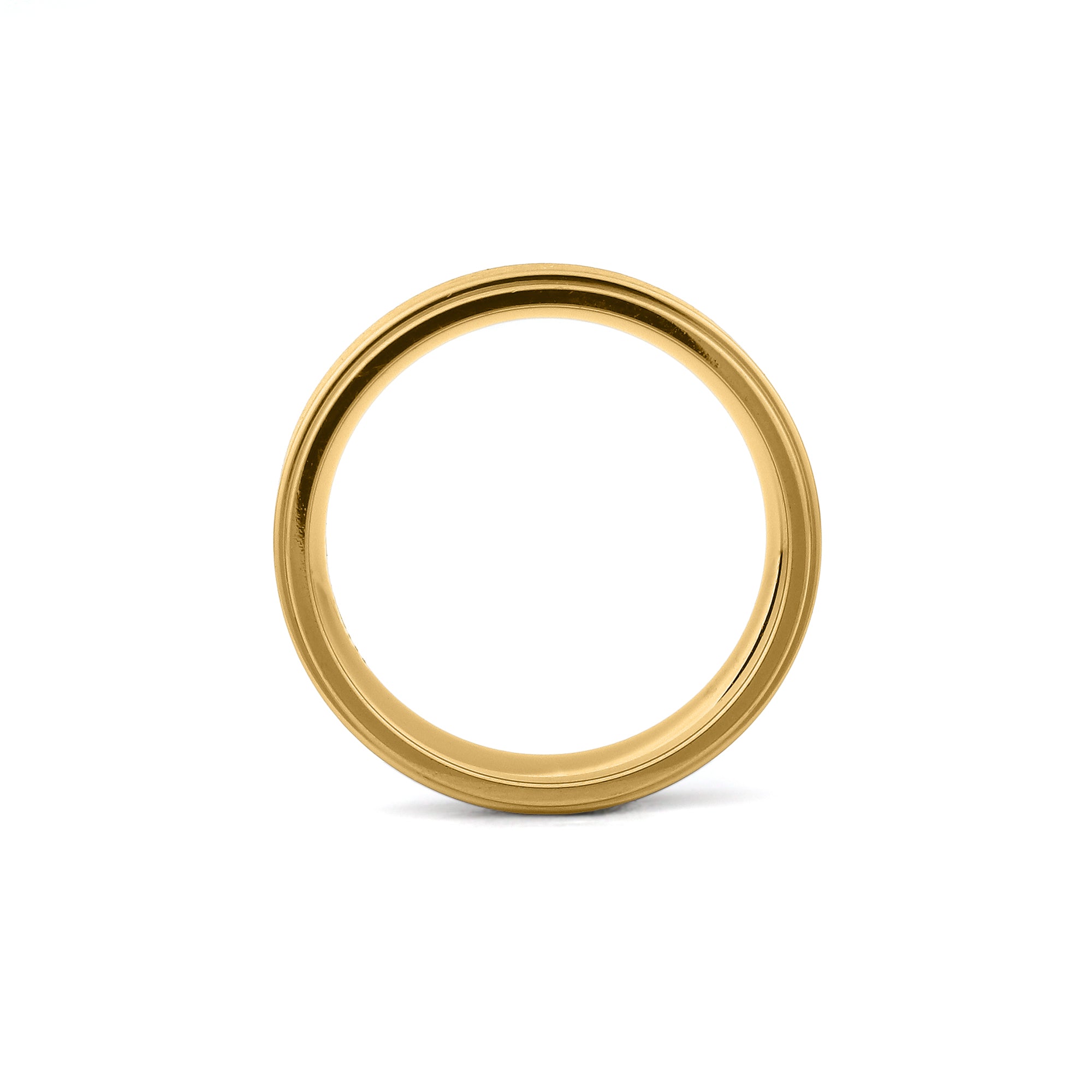 6mm gold titanium wedding ring