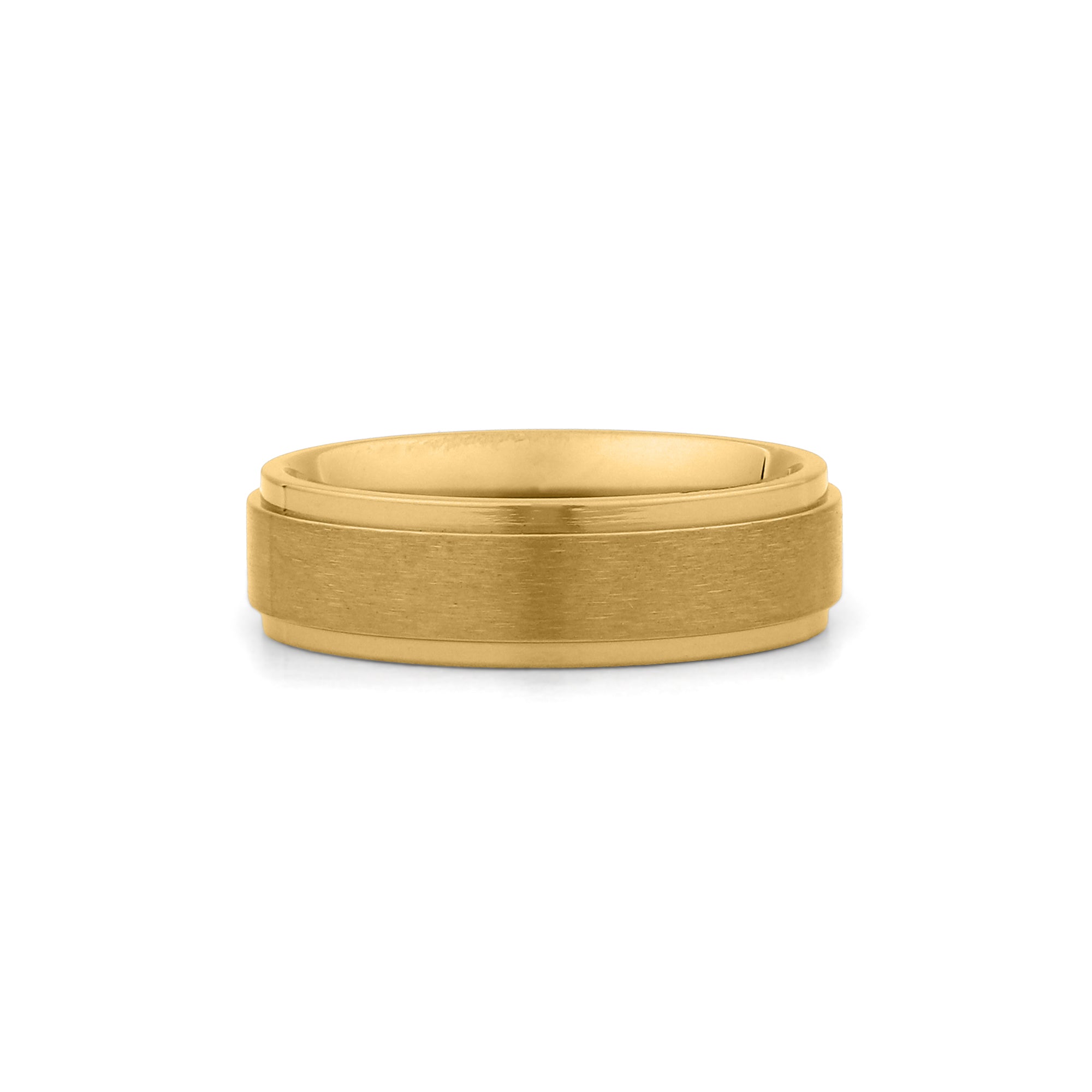 6mm gold titanium wedding ring