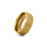 8mm stepped edge titanium wedding ring