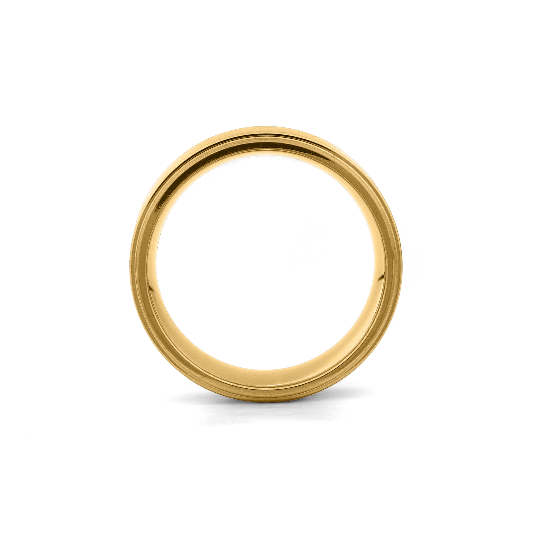 8mm stepped edge titanium wedding ring