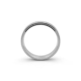 side view of a titanium wedding ring for men
