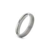 mens titanium ring polished edge brushed centre