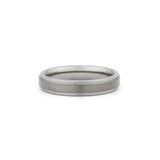 mens titanium ring polished edge brushed centre