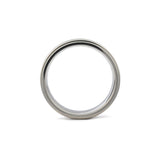 mens titanium ring polished edge brushed centre