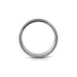 mens titanium ring polished edge brushed centre