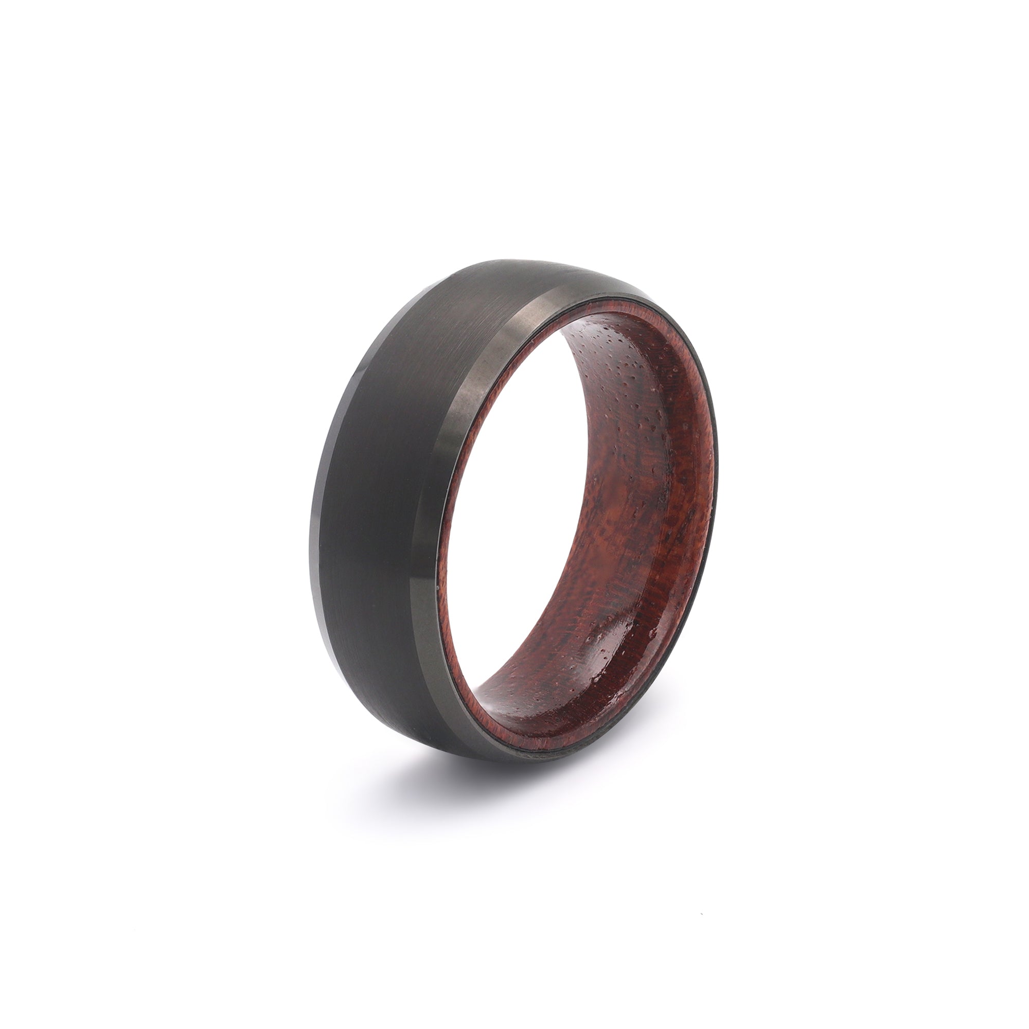 Mens Black Tungsten Wedding Band Maple Wood Ring – HusBands
