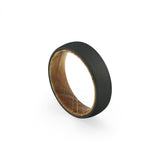 mens wooden ring recycled whiskey barrel