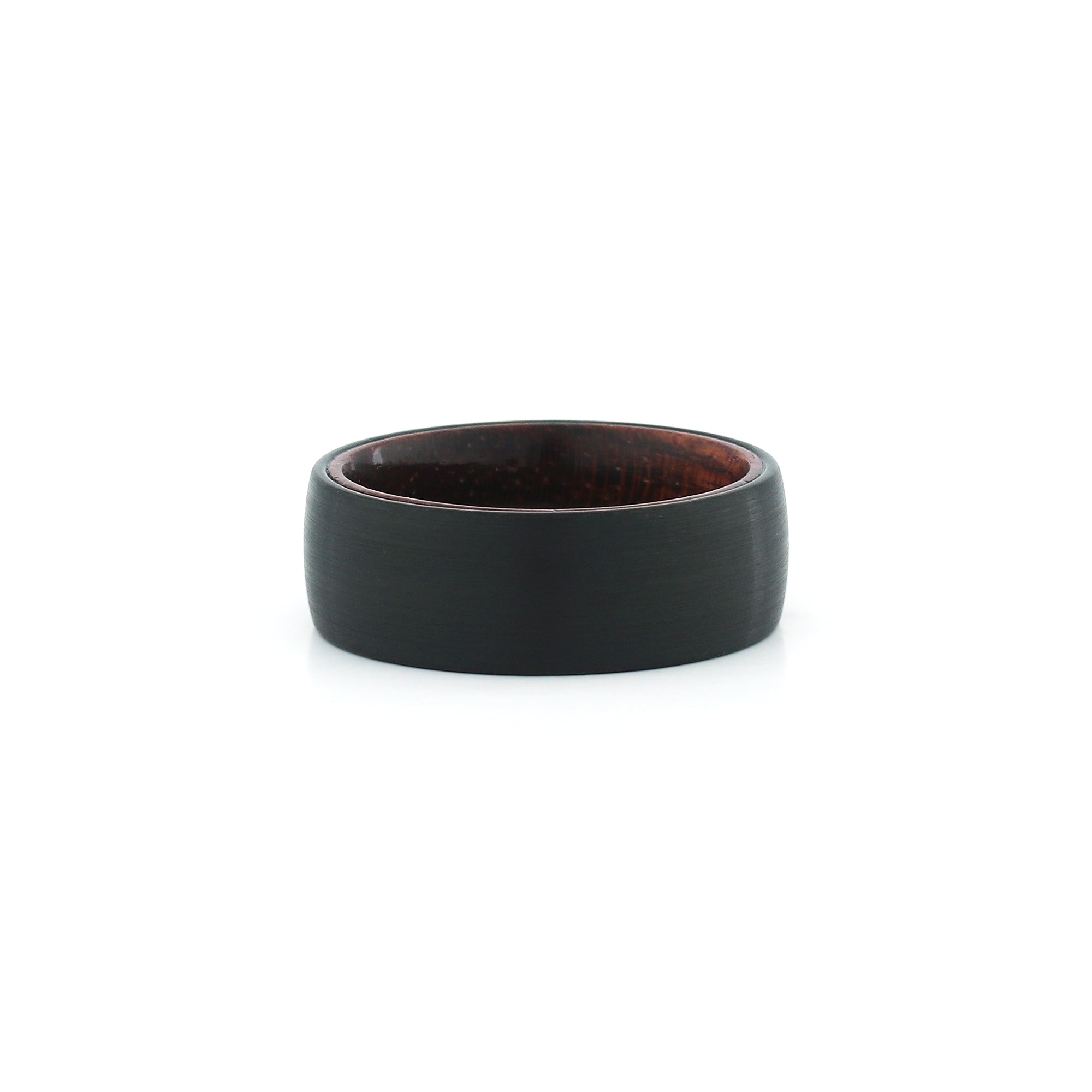 black tungsten wood ring mens wedding band
