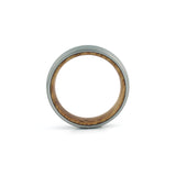 6mm tungsten wood ring with whiskey barrel wood