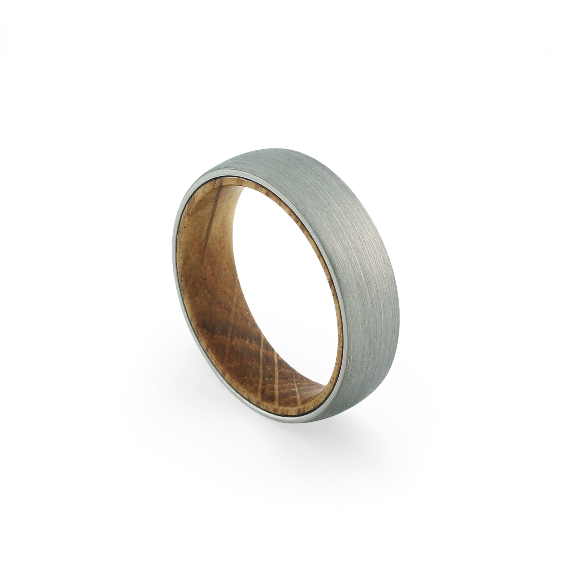 wood rings for men brushed tungsten